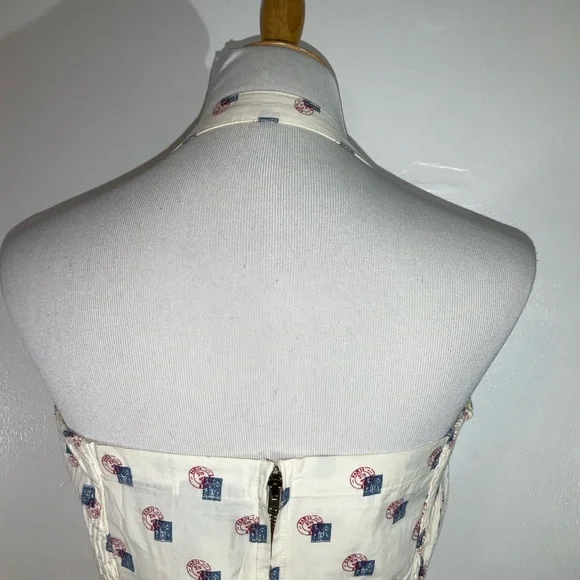 Anthropologie Cream Halter Sheath Midi Dress - Picture 7 of 14